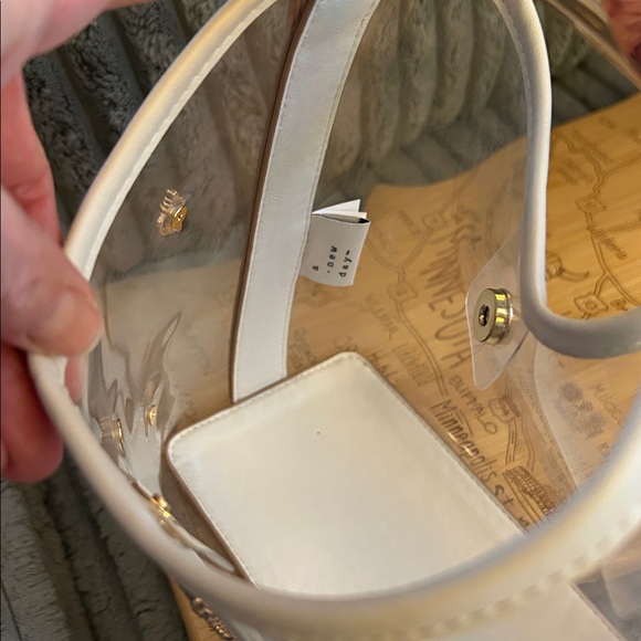 A New Day Clear Mini Slouchy Seashell 🐚 Embellished Handbag Mini Tote Bag - Picture 11 of 17